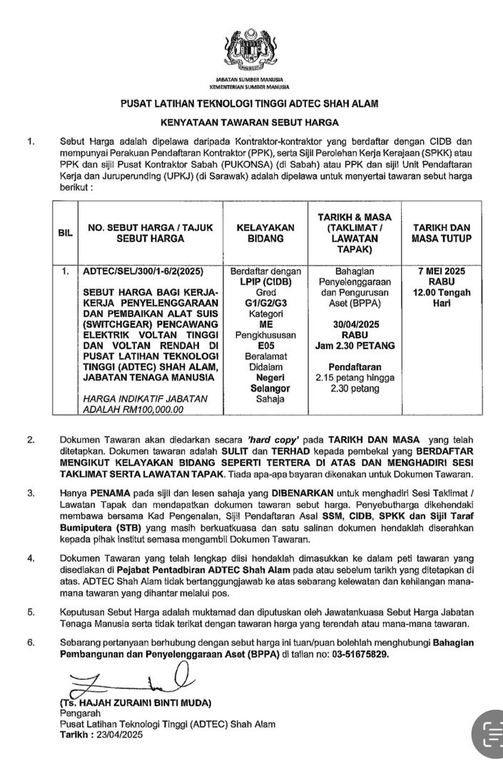 pembaikan switchgear